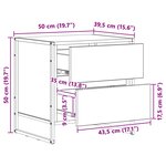 vidaXL Table de chevet Gris Sonoma 50 x 39 5 x 50 cm Bois d'ingénierie