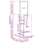 vidaXL Armoire apothicaire chêne marron 30x41x118 cm bois d'ingénierie