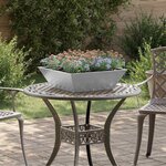 vidaXL Set de 5 Jardinières Bol de Jardin 50x50x15 cm en Acier Galvanisé