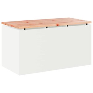 vidaXL Banc de jardin Blanc 80 x 40 x 43 cm Acier