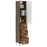 vidaXL Ensemble de Meubles 2 Pièces Chêne fumé 34 5 x 34 5 x 90 cm