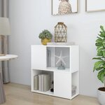 vidaXL Bibliothèque Blanc 60x24x63 cm Bois d'ingénierie