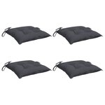 vidaXL Coussins de chaise lot de 4 anthracite 40x40x7 cm tissu oxford