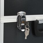 vidaXL Boîte à outils 38x22 5x34 cm Noir Aluminium