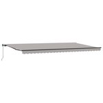 vidaXL Auvent Rétractable Gris clair 600 × 300 cm Polyester et Acier