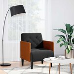 vidaXL Fauteuil avec accoudoirs noir 55 cm velours