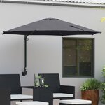 vidaXL Parasol de Jardin Mural avec LEDs Antracite 248 cm