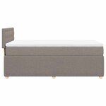 vidaXL Sommier à lattes de lit avec matelas Taupe 80x200 cm Tissu