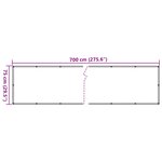 vidaXL Écran d'intimité de balcon anthracite 700x75 cm PVC