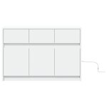 vidaXL Meuble TV avec LED blanc 91x34x61 cm bois d'ingénierie