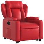vidaXL Fauteuil inclinable électrique rouge similicuir