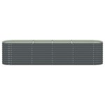 vidaXL Lit surélevé de jardin 400x80x81 cm Acier galvanisé Gris