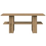 vidaXL Table basse chêne artisanal 102x55x42 cm bois d'ingénierie