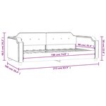 vidaXL Lit de repos gris clair 90x190 cm tissu