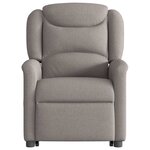 vidaXL Fauteuil inclinable taupe tissu