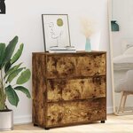 vidaXL Armoire de rangement Chêne fumé 80 x 31 x 81 cm