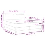 vidaXL Cadre de Lit avec Matelas Gris 140 x 200 cm Faux cuir