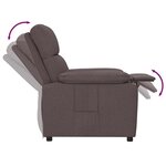 vidaXL Fauteuil inclinable Marron foncé Tissu