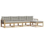 vidaXL Ensemble de canapés d'extérieur 4 Pièces Blanc et gris clair