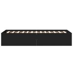 vidaXL Cadre de lit noir 100x200 cm bois d'ingénierie