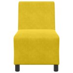 vidaXL Canapé modulaire sans accoudoirs Jaune 55 cm Velours