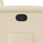 vidaXL Fauteuil inclinable Crème Tissu