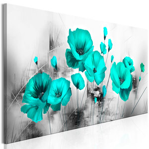 Tableau - turquoise meadow (1 part) narrow l x h en cm 135x45