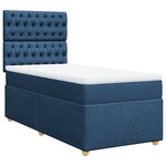 vidaXL Sommier à lattes de lit avec matelas Bleu 80x200 cm Tissu
