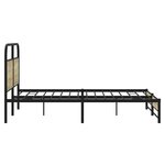 vidaXL Cadre de lit en métal sans matelas chêne sonoma 160x200 cm