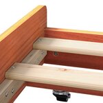 vidaXL Cadre de lit Marron 80 x 200 cm Bois de pin massif