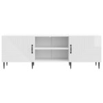 vidaXL Meuble TV 150 x 31 x 50 cm Blanc brillant Bois d'ingénierie