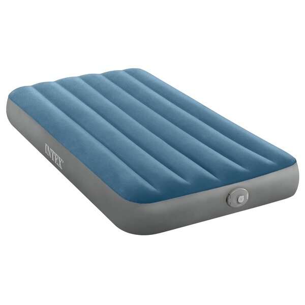 INTEX INTEX Lit d'Air avec Pompage 99 x 191 x 25 cm Bleu foncé et gris