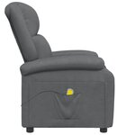 vidaXL Fauteuil de massage Gris Similicuir