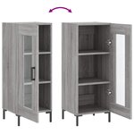 vidaXL Buffet Sonoma gris 34 5x34x90 cm Bois d'ingénierie