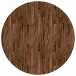vidaXL Plateau de table Marron foncé Ø 50 x 4 cm Bois de chêne massif