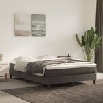 vidaXL Sommier à lattes de lit et matelas Gris foncé 140x200cm Velours