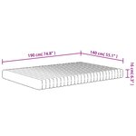vidaXL Matelas en mousse moyennement doux 140x190 cm