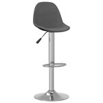 vidaXL Tabourets de bar lot de 2 gris foncé tissu