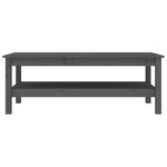 vidaXL Table basse Gris 110x50x40 cm Bois massif de pin