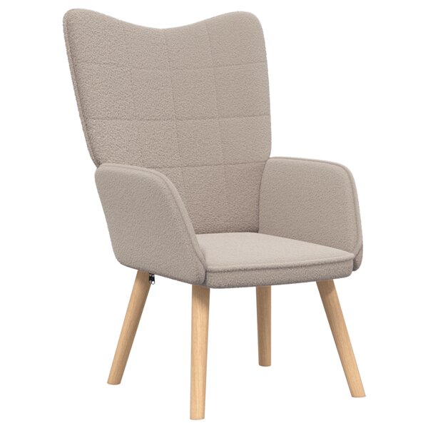 Fauteuil Relaxant VidaXL en Tissu Peluche Gris Clair