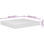vidaXL Matelas en mousse moyennement doux 180x200 cm