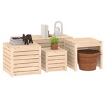 vidaXL Ensemble de boîtes de jardin 4 Pièces bois de pin massif