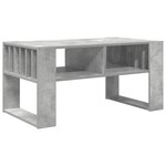 vidaXL Table basse Gris béton 92 x 49 5 x 45 cm Bois d'ingénierie