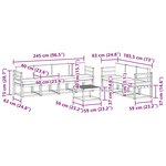 vidaXL Ensemble de canapés d'extérieur 7 pc