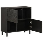 vidaXL Armoire latérale noir 80x33x75 cm bois massif de manguier