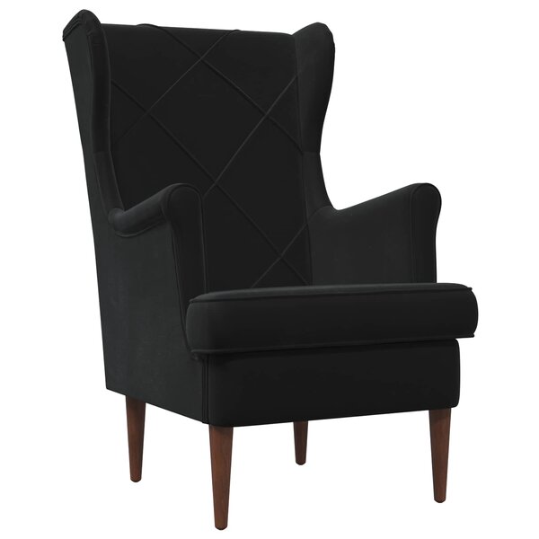 vidaXL Fauteuil Noir Velours