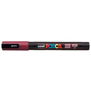 Marqueur pointe conique fine pc3m 0 9 - 1 3mm lie de vin x 12 POSCA