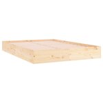 vidaXL Cadre de lit bois massif 150x200 cm très grand