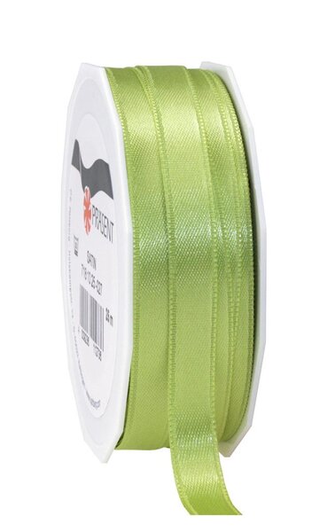 Satin double face 25-m-rouleau 10 mm pistache