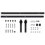 vidaXL Kit de quincaillerie de porte coulissante SKIEN 200 cm noir